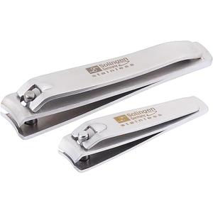 Nail Clippers | 2 Pcs Professional Sharp Tools Set | Stainless Steel Metal Made in Germany | Kit for Manicure & Pedicure ToeNail FingerNail Care For Women Mens and Baby