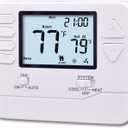 Heagstat 5-1-1 Day Programmable Thermostat for Home Conventional Single-Stage Systems, up to 1 Heat/ 1 Cool, (with White Backlight)