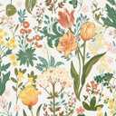 Floral Contact Paper Peel and Stick Wallpaper for Bedroom Boho Contact Paper for Cabinets Drawers Flower Botanical Wallpaper Self Adhesive Removable Colorful Nursery Wall Decor 17.3inW197inL