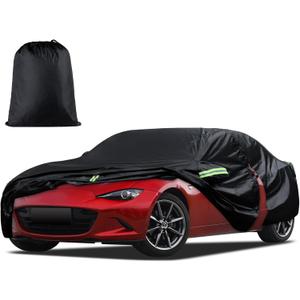 Car Cover Custom Fit for Mazda MX-5 Miata (1989-2025), Waterproof All Weather for Automobiles Full Exterior Cover Sun Rain Snow Protector with Door Zipper