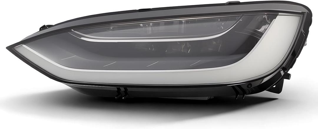 103431600C Headlight Assembly Compatible with 2015-2019 Model X Driver Side Headlamp Black Outer Shell Replacement 1034314 (Left)