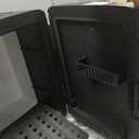 Frigidaire Mini Personal Fridge Cooler, Countertop, Holds Up to 10L/15 Cans, Brushed Black Stainless Rugged Design, Portable for Skincare, Makeup, Car, Office, Bedroom, Dorm Room, or Cabin