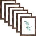 SESEAT 8x10 Picture Frames Rustic Brown Wall Mounting or Tabletop Display, 6PCS