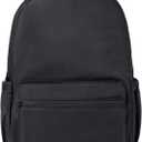 CLUCI Black Backpack for Women Men, Waterproof High School Bookbag, Lightweight Casual Travel Daypack, Classic Basic College Backpack, Middle School Bag for Teen Girls Boys Laptop Backpack (2-0 Black)