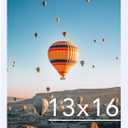 13x16 Picture Frame White for Wall Hanging, Wall Mounting Horizontally or Vertically, 13 x 16 Wall Gallery Poster Photo Frame with Shatter Resistant Plexiglass, White