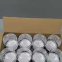 Plastic Jars with Lids, 16 oz Plastic Containers with Lids Clear Airtight Container Storage Jar Mason Jars for Dry Food Peanut Butter Honey Jam Cosmetics, Pack of 16 (16 PCS Black Lids)
