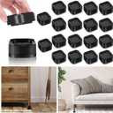 18 Pack Furniture Risers 1, 2 or 3 Inch, Adjustable Bed Risers Heavy Duty For Table Desk Couch Chair Sofa Cabinet Bed Legs Dorm, Square Stackable Bed Raisers Blocks Lift Height 1", 2" or 3", Black