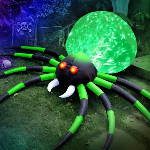 8FT Halloween Inflatables Spider Outdoor Decorations for Yard, Giant Blow Up, 1 Pack