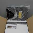 Black TV Tray Table with 9-Level Adjustable Height, Lockable Flip-Top & Rounded Metal Corners, C Shaped Sofa Side End Table for Couch, Bed, Chair, Living Room, Snack Table for Eating, Dinner or Laptop