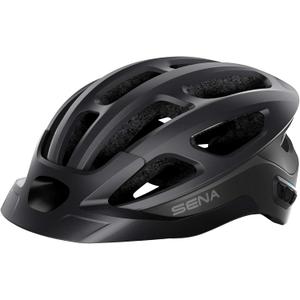 Sena R1 / R1 EVO Smart Communications Cycling Helmet (Medium, Matte Black)