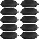 NICEMOVIC 10 Pcs Blindfold Sleep Eye Masks for Party Games Adults Couples Travel, Individually Wrapped Eye Covers with Nose Pad and Elastic Strap, Sleeping Mask for Kids Men Women (Black)