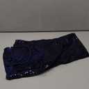 hibshaby Women's Glitter Sequin Dress Halter Neck Party Cocktail Sparkly Mini Dress Clubwear (Blue)