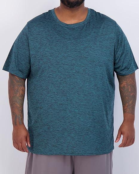 Real Essentials 1 Pack: Men’s Big & Tall Tech Stretch Long-Sleeve & Short-Sleeve Dry-Fit T-Shirt (3XL) Green