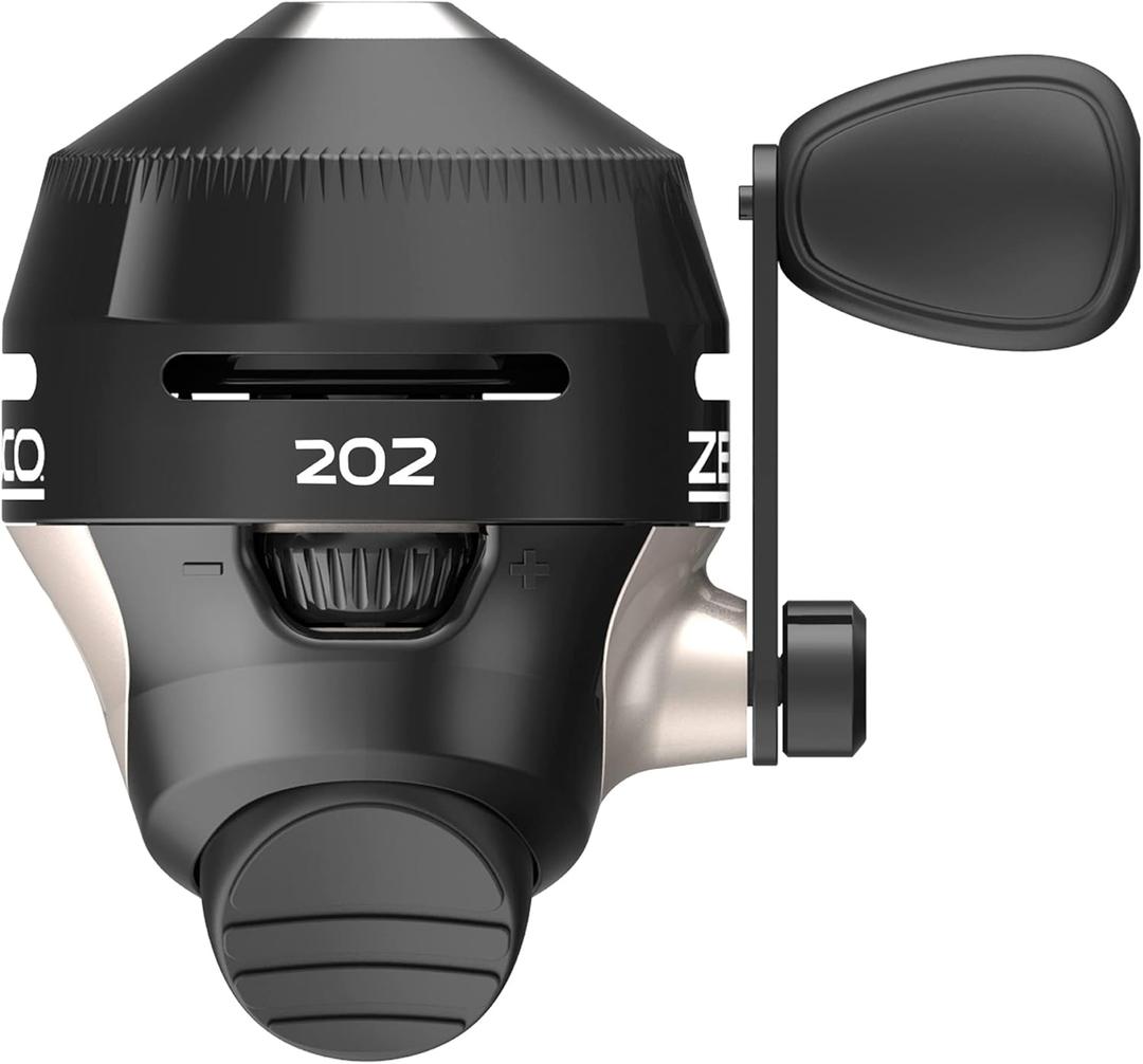 Zebco 202 Spincast Fishing Reel, Right-Hand Retrieve, Durable All-Metal Gears, Stainless Steel Pick-up Pin, Pre-Spooled with 10-Pound Zebco Fishing Line, (Size 30 Reel)