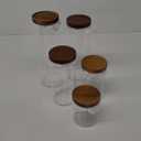 Glass Canisters With Wooden Lids Kitchen Jars for Storage,Tea,Sugar and Coffee Container Set,Set of 5 Canisters for Candy, Cookie, Rice and Spice Jars