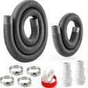 Boltigen 1.5 Pool Pump Hose Replacement Kit, 3 Ft & 6 Ft Pool Filter Hose with Adapters, Hose Clamps & Teflon Tape for Above Ground Pools, Pumps, Filters & Skimmers