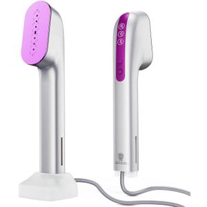 Handheld Steamer for Clothes Portable, 300ml Big Capacity, 1200W Strong Power, 100-250V Dual Voltage for International Travel, One-Step Steam Press for Wrinkle-Free (Gray)