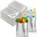 Smilco Reusable Insulation Bags Thermal Box Liners Metalized Box Liners Lunch Food Shopping Bag Insulated Lining Waterproof Insulation Package (20 Pack/ 11 In x 15 In)