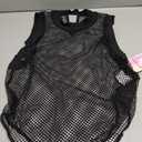 WDIRARA Men's Fishnet Mesh Mock Neck Tank Tops Sleeveless Tee Tops Bodysuit (S)