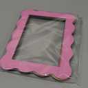 Kingdder 12 Pcs Scalloped Magnetic Picture Frame for Refrigerator 4 x 6 Colorful Reusable Picture Frame Magnets Decorative Photo Holders for Fridge Home School Office Kitchen Locker Decor