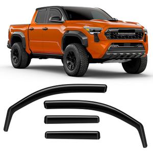 in-Channel Rain Guards Compatible with Toyota Tacoma 2024-2026, Durable Side Windows Wind Deflectors, 2024 2025 2026 Tacoma Rain Guard Black 4 PCS