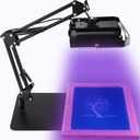 Dorhui 60W UV LED Exposure Unit for Screen Printing, Screen Print Light with Retractable and Adjustable Stand for Burning Screens, Cyanotypes, Photos, Sun UV Printing Kit, Resin Curing