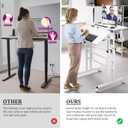 Enayplon Small Standing Desk with Wheels, Mobile Stand Up Desk, Portable Standing Table on Wheels for Walking Pad, Rolling Computer Desk Adjustable Height, Tall Table, 25" x 25" x 45"