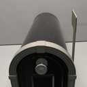 Brunswick Large, Steel, Post Mount Mailbox, Black with Brushed Nickel