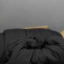 Andency Black King Size Comforter Set, 3 Pieces Farmhouse Shabby Chic Bedding Comforters & Sets, Soft Fluffy Lightweight All Season Down Alternative Bed Blanket Set (King (104"x90"))