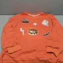 BANGELY Halloween Pumpkin Sweatshirt Women Vintage Ghost Graphic Pullover Tops Funny Spooky Season Long Sleeve Shirt Size 2XL