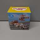 Aizweb Emergency Vehicle Toys,Wooden Police Car, Fire Truck, Ambulance, Helicopter,STEM Kit Fine Motor Blocks Educational Learning Montessori for 4-8 Year Old Boys Girls Community Helper