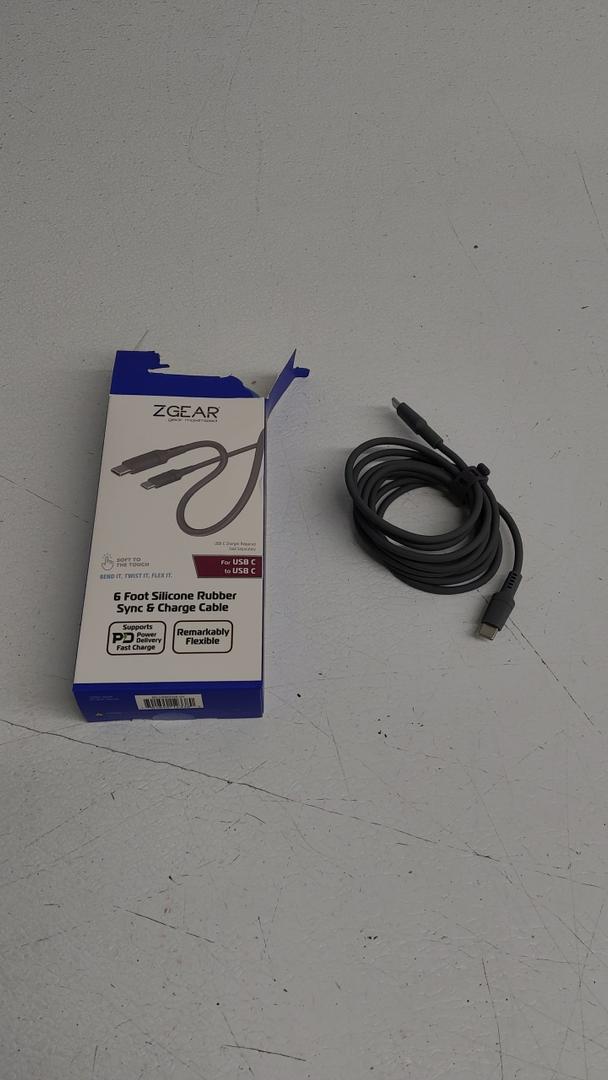 ZGEAR 6 Foot Silicone Rubber Sync & Charge Cable For USB C to USB C