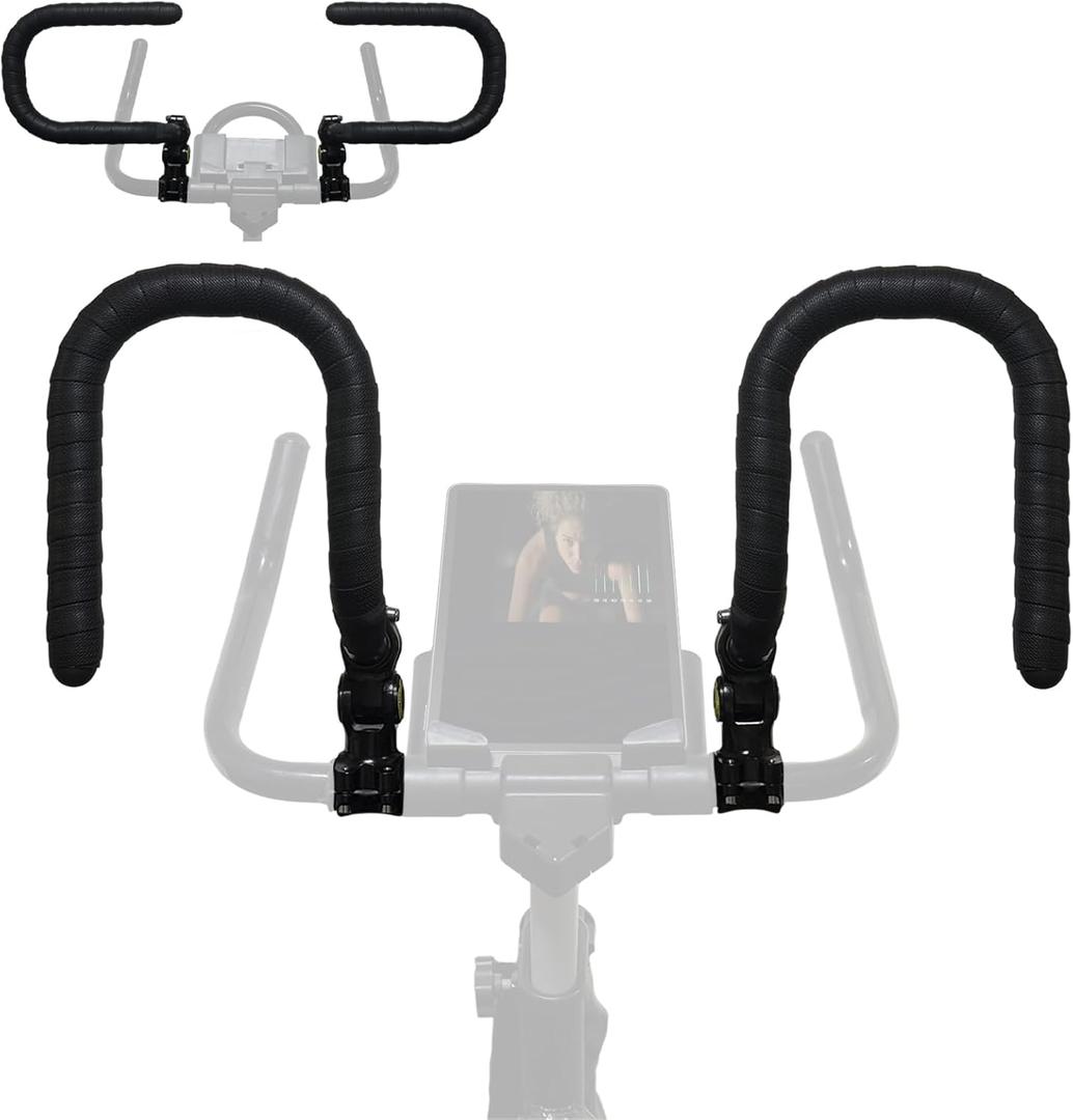 1 Pair U-Handlebar Extender for Indoor Spin Bikes,Get a Comfortable Upright Ride & Multiple Grip Positions to Relieve Strain.