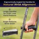 Air-Crutch Lightweight Walking Crutch, Adult Crutches for Walking with Comfortable Underarm Pads and Ergonomic Grips, Adjustable Height 4'7"-6'7", 300 lb Capacity, Black