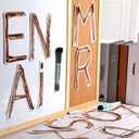 Geyoga 200 Pcs Large 6'' Bulletin Board Letters Font Letter and Punctuation Cutout Combo Set Big Classroom Alphabet Cutout for Bulletin Board Display School Chalkboard Wall Decor (Twigs,Brown)