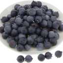 100Pcs Artificial Blueberry Fake Blueberries DIY Fruit Decor Craft Model Lifelike Plate Basket Plant Living Room Dinning Table Cabinet