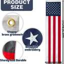 2Pack 65Inch Patriotic American Flags Door Bunting Banner Memorial Day Decoration Hanging Outside Porch Bunting Red White Blue Banner Outdoor Dcor 4th of July USA Decor Pulldown for Veterans Labor Presidents Flag Election Day