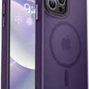 MOCCA Strong Magnetic for iPhone 15 Pro Max Case, [Compatible with Magsafe][13FT Military Drop Protection] Slim Translucent Matte Shockproof Case for iPhone 15 ProMax Case 6.7'' - Deep Purple