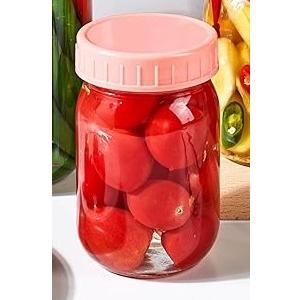 Mason Jar With Pink Lid