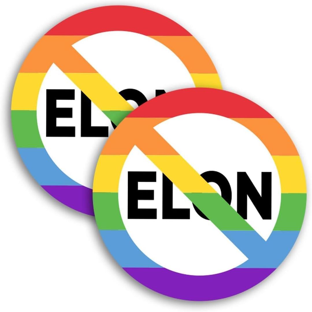 4 x 2pcs Anti Elon Bumper Stickers - No Elon Sticker, Elon Sticker, Anti Musk Tesla Bumper Sticker- Waterproof Window Bumper Stickers for Cars, Tesla Bumper Sticker