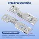 Upgraded 2Pcs W10854425 Dryer Front Panel Clip, Bottom Mounting Clips Fit for Whirlpool, Kenmore, Maytag, KitchenAid Dryers - Replaces 237823, 3394083, 8283335, W10775448