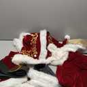 Christmas Santa Clause Costume For Men 12pcs Set Deluxe Velvet Adult Santa Suit XL