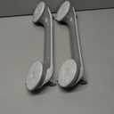 LEVERLOC 2 Pack Shower Grab Bars for Bathtubs and Showers, Easy to Install Suction Shower Handles for Bathroom Removable Handrails for Seniors Elderly Heavy Duty Safety Grip Waterproof Drill Free Gray