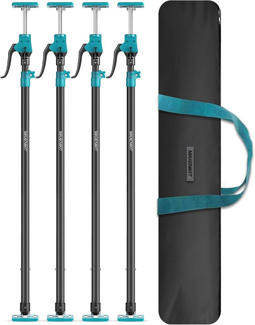 Third Hand Support Pole Heavy Duty, Cabinet Jacks for Installing Cabinets with 200 LBS Capacity and Expand from 49-1/5 to 114-1/5 in, 4-PC