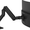 Ergotron  HX Premium Heavy Duty Monitor Arm, Single Monitor VESA Desk Mount  for Flat or Slight Curved Ultrawide Monitors Up to 49 inches, 20 to 42 lbs  Standard Pivot, Matte Black