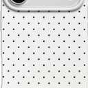 inewateri Compatible for iPhone 17 Pro Case with Cute Fashion Polka Dot Aesthetics Design Simple Cases for Soft TPU Slim Protection Cover-White