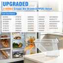 Upgraded 2188656 (Upper) Fridge Crisper Drawer & 2188664 (Lower) Crisper Bin Refrigerator Drawer Replacement Compatible with Kenmore Whirlpool Refrigerator Drawers Parts - WP2188656, WP2188664