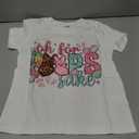 TUIVX Girls Easter Shirt Toddler Bunny Rabbit Eggs T-Shirts Kids Funny Lettering Graphic Tee Tops 2026 White (4-5 Years)