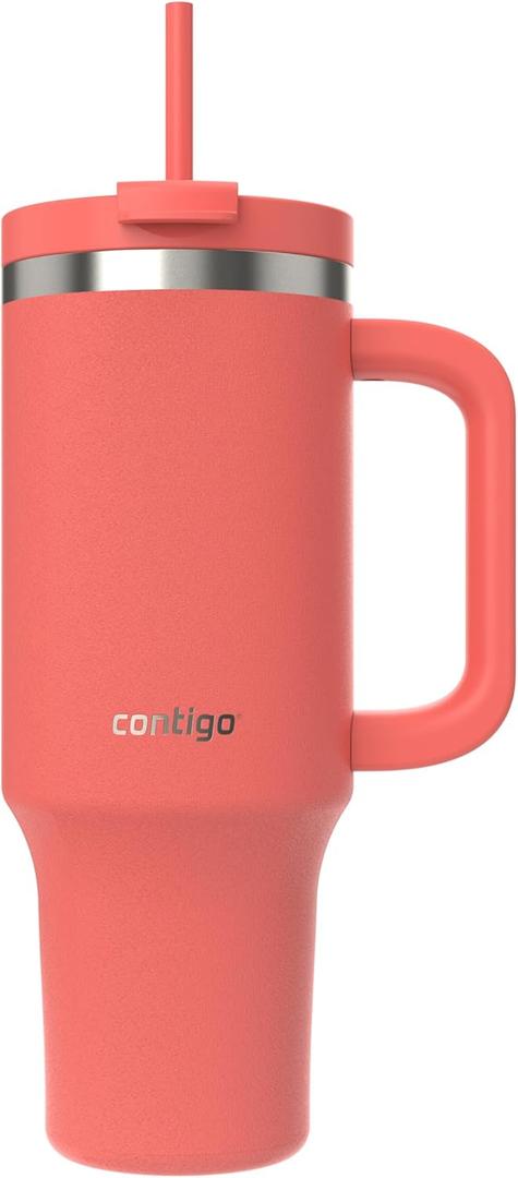 Contigo Streeterville 40oz Tumbler Stainless Steel Vacuum Insulated Leak-Proof Cold for 29 Hours Coral