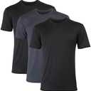 Hanes Men's Moves Mesh T-Shirt, X-Temp Moisture-Wicking Tee, White or Black/Grey, 3-Pac
